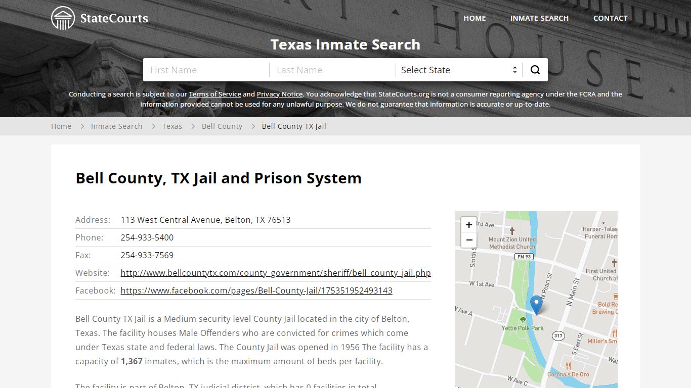 Bell County TX Jail Inmate Records Search, Texas - StateCourts